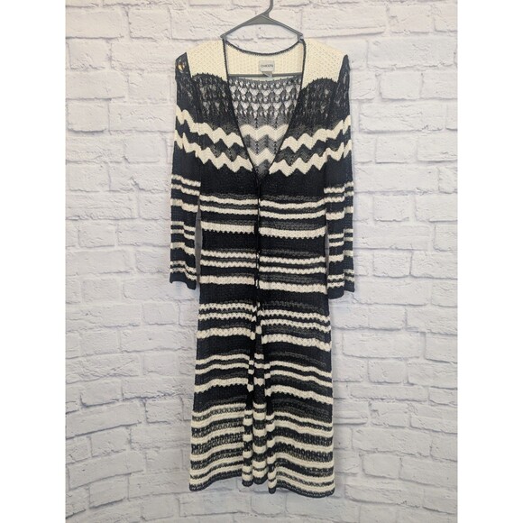 Chico's Sweaters - Chicos Crochet Duster cardigan size 1(8) Geometric